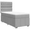 vidaXL Cama box spring con colch&oacute;n tela gris claro 80x200 cm