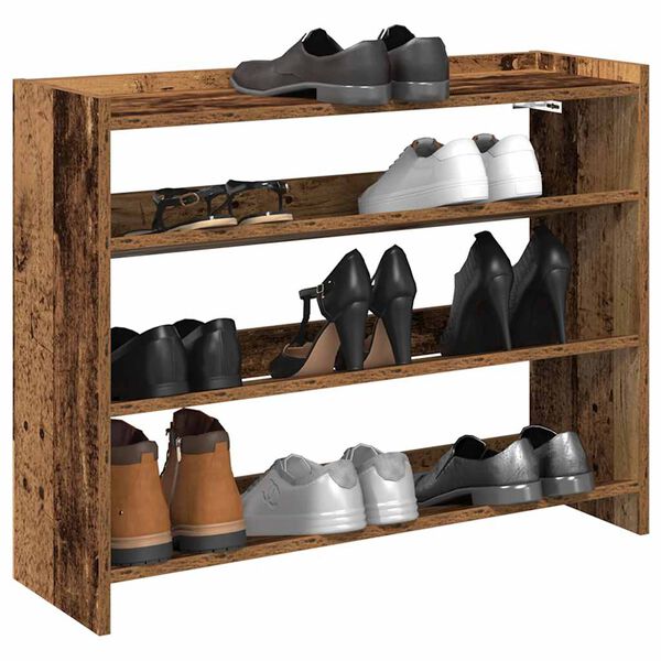 vidaXL Mueble zapatero madera contrachapada madera vieja 80x25x62 cm