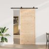 vidaXL Puerta Corredera Marr&oacute;n 80 x 208 cm Madera de pino macizo