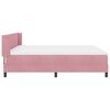 vidaXL Cama tipo Box Spring con colch&oacute;n Rosa 200 x 180 cm Terciopelo