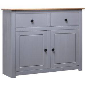 vidaXL Aparador de madera maciza pino estilo Panam&aacute; gris 93x40x80 cm