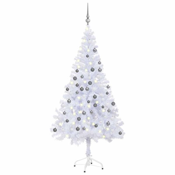vidaXL &Aacute;rbol de Navidad artificial con luces y bolas 620 ramas 180 cm