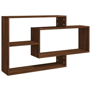 vidaXL Estanter&iacute;a pared madera ingenier&iacute;a roble marr&oacute;n 104x20x58,5 cm