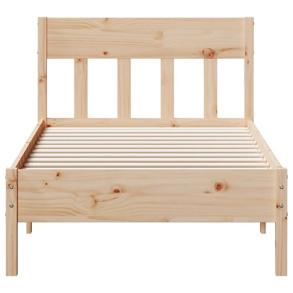 vidaXL Estructura de cama sin colch&oacute;n madera maciza de pino 90x190 cm