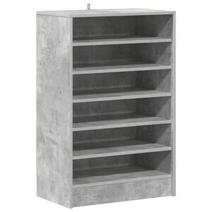 vidaXL Zapatero madera contrachapada gris hormig&oacute;n 60x35x92 cm