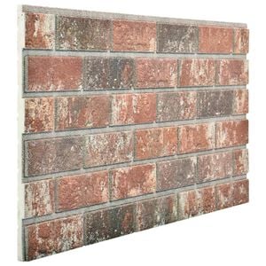 vidaXL Paneles de pared 10 uds. 100 x 50 cm Marr&oacute;n oscuro y gris