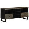 vidaXL Mueble de TV madera maciza de mango negro 100x33x46 cm