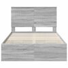 vidaXL Estructura de cama Gris Sonoma 120 x 200 cm Madera Ingenieril