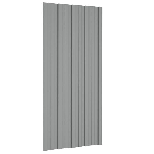 vidaXL Panel de techo 36 pcs Gris 100 x 45 cm Acero galvanizado