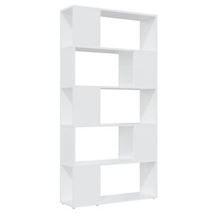 vidaXL Librer&iacute;a separador madera contrachapada blanco 80x24x155 cm