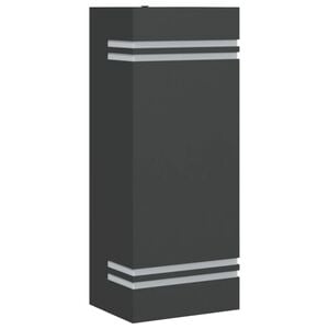 vidaXL Aplique de exterior de acero inoxidable negro