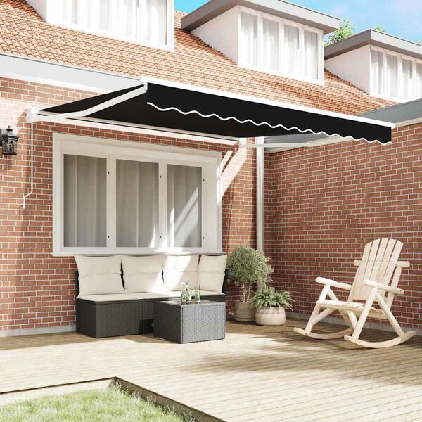 vidaXL Toldo Manual Negro 300 x 250 x 165 cm Poli&eacute;ster