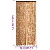 vidaXL Cortina antimoscas chenilla ocre y blanco 90x200 cm
