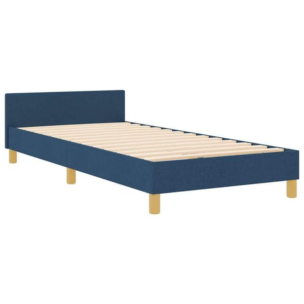 vidaXL Estructura de cama con cabecera Azul 100 x 200 cm tela