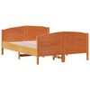 vidaXL Cama sin colchón madera maciza de pino marrón cera 140x200 cm