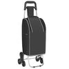 vidaXL Carro de compras Negro 39.5 x 33 x 93 cm Tela Oxford