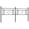 vidaXL Cabecero de repuesto de metal negro 193 cm