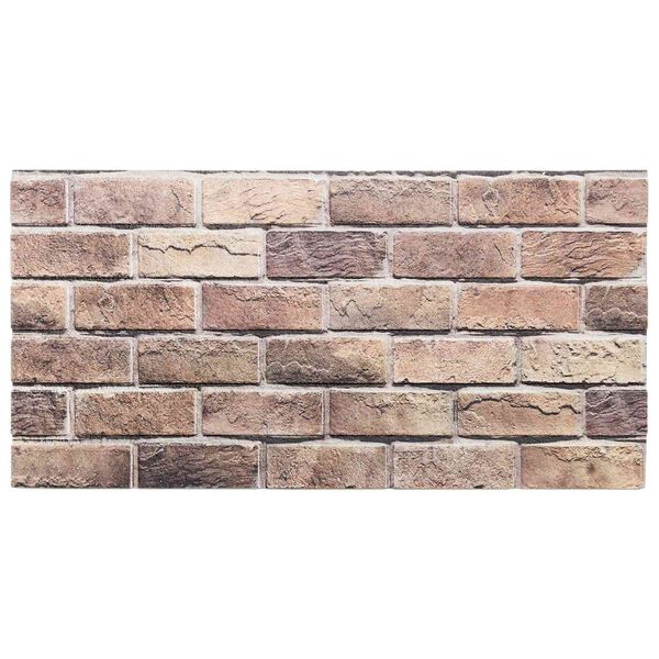 vidaXL Paneles de pared 10 pcs Marr&oacute;n y gris 100 x 50 cm Espuma EPS