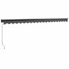 vidaXL Toldo retr&aacute;ctil aluminio y tela gris antracita 5x3 m