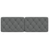 vidaXL Cabecero de cama acolchado tela gris oscuro 160 cm