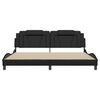 vidaXL Estructura de cama Viana con LED sin colch&oacute;n negro 200x200 cm