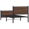 vidaXL Estructura de cama sin colchón metal marrón roble 90x200 cm