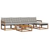 vidaXL Conjunto de sof&aacute;s de exterior 6 pcs Gris Natural y Claro