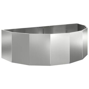 vidaXL Jardinera Plateado 120 x 60 x 35 cm Acero Galvanizado