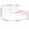 vidaXL Cama Box Spring LED con colch&oacute;n Gris Claro 200 x 200 cm tela
