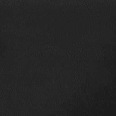 vidaXL Sofá de 2 plazas con cojines cuero sintético negro 120 cm