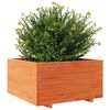 vidaXL Jardinera madera maciza de pino marr&oacute;n cera 90x90x49,5 cm