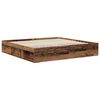 vidaXL Estructura de cama con cabecera Madera vieja 200 x 200 cm