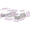 vidaXL Conjunto de sof&aacute;s de jard&iacute;n 9 pcs Gris rat&aacute;n sint&eacute;tico