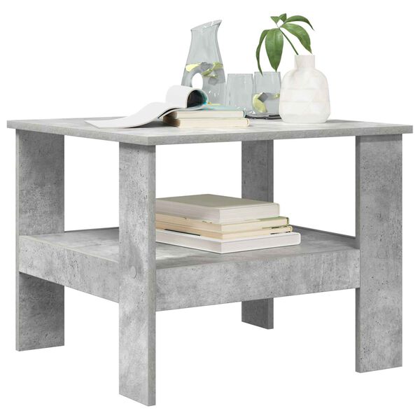 vidaXL Mesa de Caf&eacute; Gris Concreto 57 x 55 x 45 cm Madera de ingenier&iacute;a