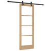 vidaXL Puerta Corredera ORKDAL Natural y negro 73,5 x 198,5 cm