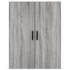 vidaXL Aparador alto madera contrachapada gris sonoma 69,5x34x180 cm