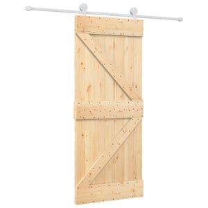 vidaXL Puerta Corredera Natural y Blanco 85 x 210 cm