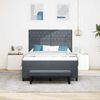 vidaXL Cama tipo Box Spring Gris oscuro 140 x 190 cm Terciopelo