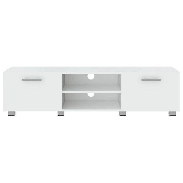 vidaXL Mueble para TV madera de ingenier&iacute;a blanco 140x40x35 cm