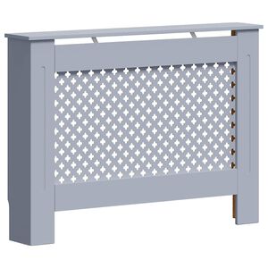 vidaXL Cubierta para radiador MDF gris antracita 112x19x81,5 cm