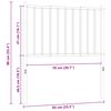vidaXL Cabecero de repuesto de metal blanco 80 cm