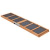 vidaXL Rampa para perros madera maciza de abeto gris 120x30 cm