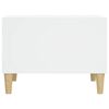 vidaXL Mesa de centro madera contrachapada blanco 60x50x36,5 cm