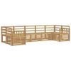 vidaXL Conjunto de sof&aacute;s de exterior 7 pcs Blanco 304 x 128,5 x 73 cm