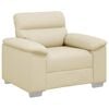 vidaXL Sill&oacute;n sof&aacute; color crema, 100x81x84 cm, piel sint&eacute;tica
