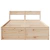 vidaXL Estructura de cama sin colchón madera maciza de pino 135x190 cm