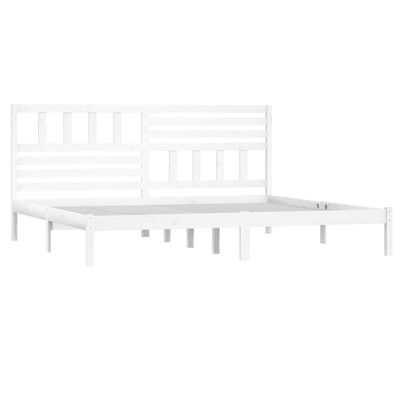 vidaXL Estructura de cama madera maciza de pino blanca 200x200 cm