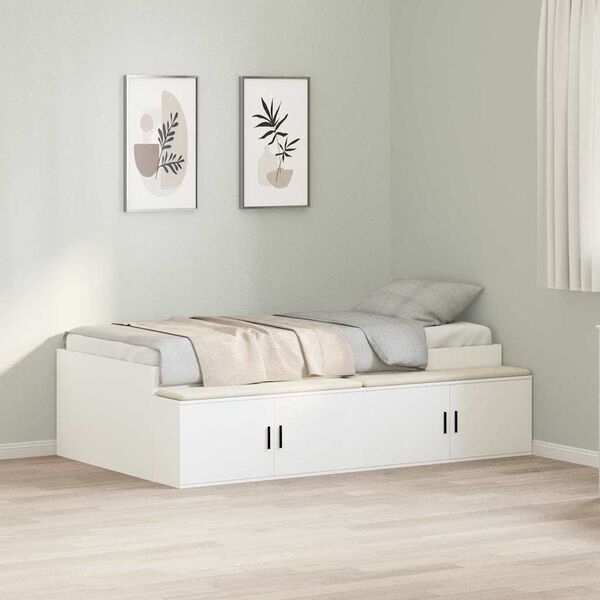 vidaXL Estructura de cama con caj&oacute;n 90 x 190 cm Madera contrachapada