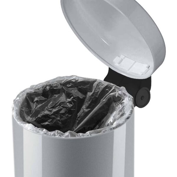 Hailo Papelera con pedal Solid plateado S 3L