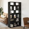 vidaXL Librería 2 pcs Roble Negro 100 x 33 x 187,5 cm